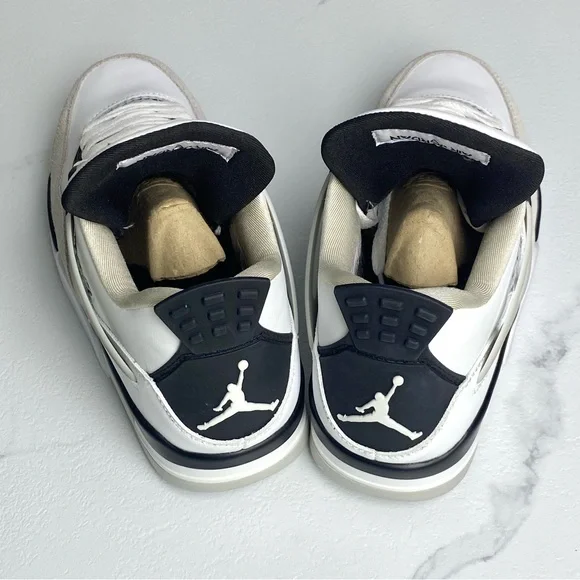 Jordan 4 Retro Military Black -Men’s White and Black Air Jordan Sneakers - Picture 10 of 10